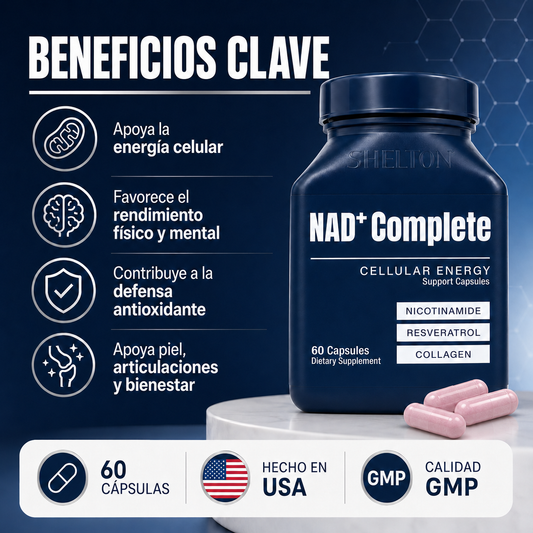 NAD+ Complete Shelton | Energía Celular, Enfoque y Vitalidad | Envío Gratis RD