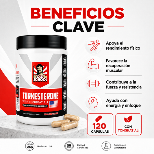 Turkesterone + Tongkat Ali 120 cápsulas | Envío gratis RD